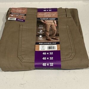 Weatherproof Vintage Fleece Lined Utility Pant Tan 40x32 Comfort Stretch